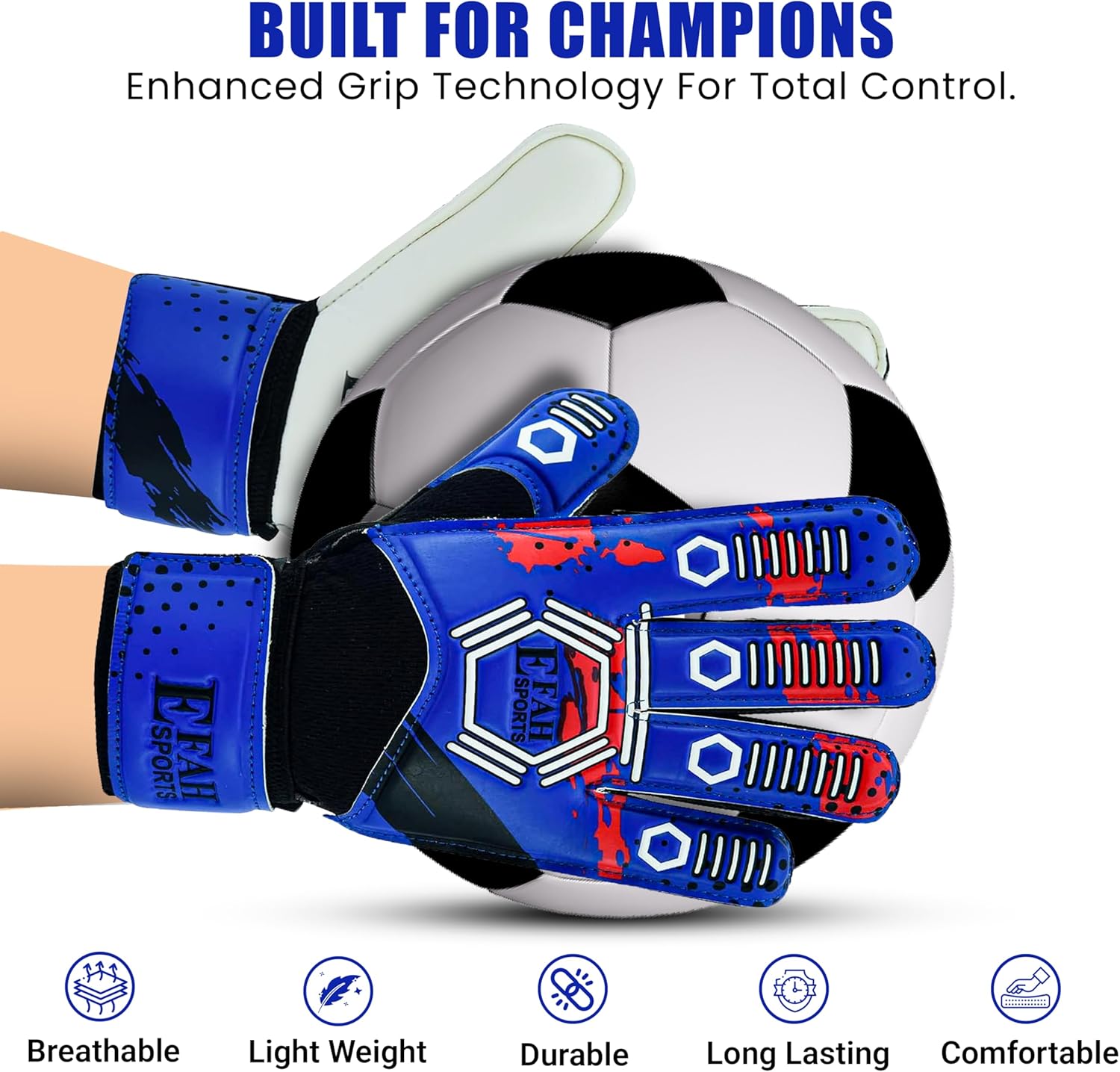 Regine Switzerland Soccer Goalkeeper Gloves - Strong Grip for Kids & Youth | Durable Design