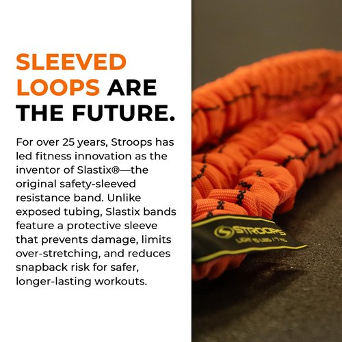 STROOPS Slastix Toner Resistance Band (Black, Very Light Resistance - 10 lbs.)