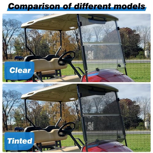 EZGO TXT Glof Cart Windshield for 1994-2013 & Tinted Foldable EZ GO Txt Golf Cart Accessories Windshield Parts