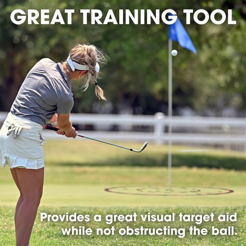 EyeLine Golf Target Circle as Training Aid – Ideal for Chipping and Pitching – Super Thin with Foldable Configurations. Bright Color Markings Easy Sighting. Made in USA (3 Foot Circle)