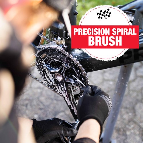 Finish Line Easy-Pro 5 Piece Mechanic’s Bicycle Cleaning Brush Set – Professional-Grade Kit with Chain Keeper, Durable Multi-Surface Brushes
