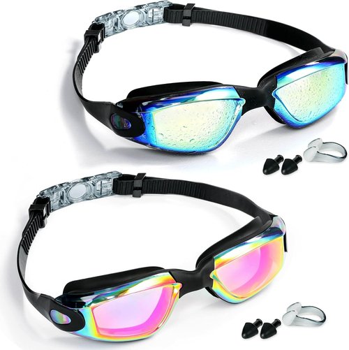 EWPJDK Swim Goggles - Anti-Fog, Leak-Proof Design | 2-Pack for Men and Women