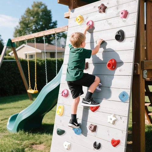 SEKKVY 36-Pack Kids Climbing Holds - Toddler Rock Climbing Toy Set with Hardware for Indoor/Outdoor Climbing Walls