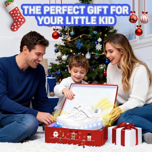 Yogeeft Kids Shoes with Wheels - 4-in-1 Light-Up Roller Skate Shoes with USB Rechargeable Breathable Sneakers for Christmas Birthday Party Gift