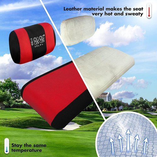 10L0L Golf Cart Seat Covers for Yamaha G2 G8 G9 G16 G19 G22 & Club Car DS Pre-2000 EZGO Marathon, Front Seat Cover, Washable Breathable Polyester Mesh Cloth, Warm in Winter & Cool in Summer