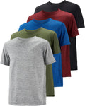 White Peak Trading Company Men's Workout T-Shirts - Quick-Drying Athletic Crew Neck | 5 Pack