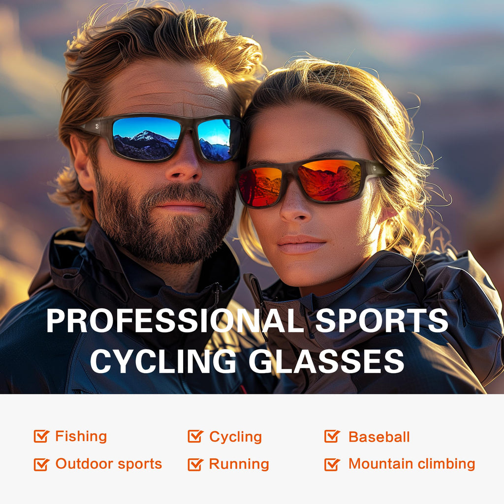 suoso Sports Polarized Sunglasses for Men: Women UV400 Protection Wrap Around Sun Glasses for Golf Fishing Running Driving