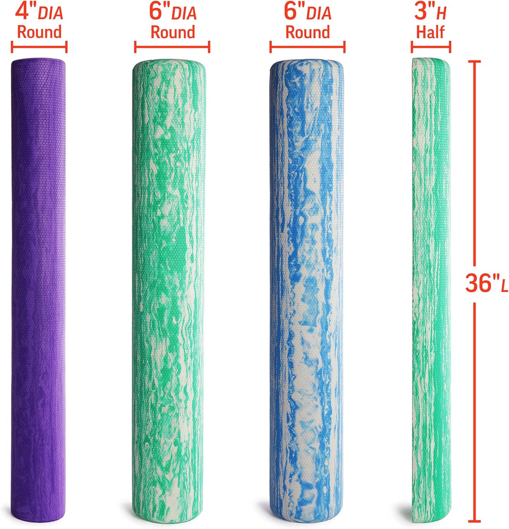 OPTP PRO-ROLLER Foam Roller - Durable 36" Deep Tissue Massage Roller for Fitness, Yoga & Pilates | Green