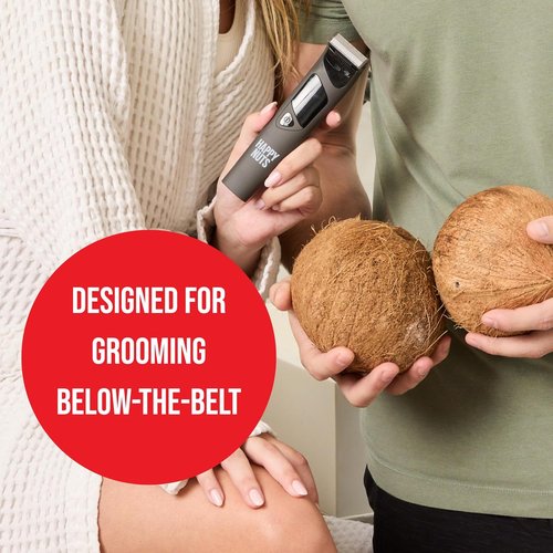 HAPPY NUTS The Ballber Pro Electric Groin & Body Hair Trimmer - Waterproof Men's Grooming Kit for Sensitive Areas