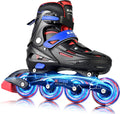 2PM SPORTS Inline Skates for Kids - Adjustable Light-Up Roller Skates for Ages 5-12 | Indoor/Outdoor Use