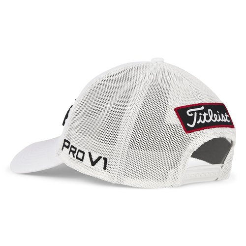 Titleist Tour Performance Mesh Golf Hat, White/Black