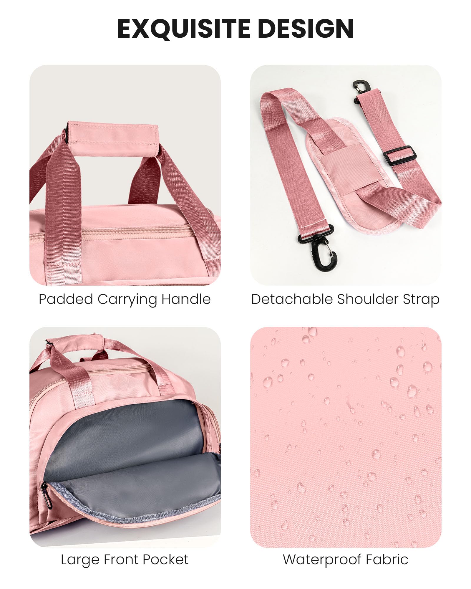 Vogewood Teen Girl Birthday Gift-Gifts for Teenage Girls, Initial Gym Bags with Shoe Compartment, Dance Bag for Girls, Kid Overnight Duffle Bags for Sport Gymnastics Cheer Travel Weekender (Letter K)
