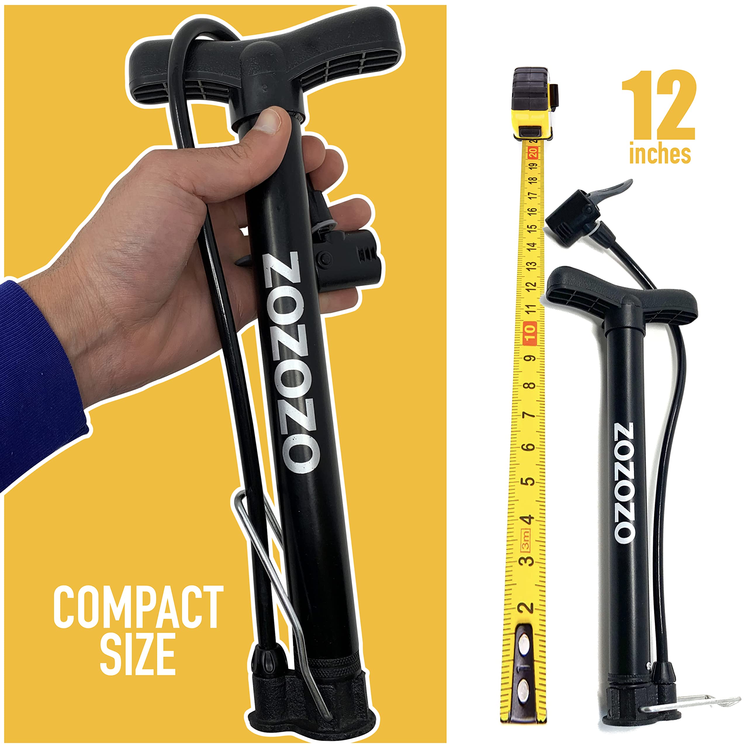 ZOZOZO Mini Stroller Tire Pump – Portable Air Pump for Jogging Strollers, Fits BOB, Graco, Thule, Bugaboo, Bumbleride & More – Compact, Easy to Use, Perfect for On-the-Go Parents