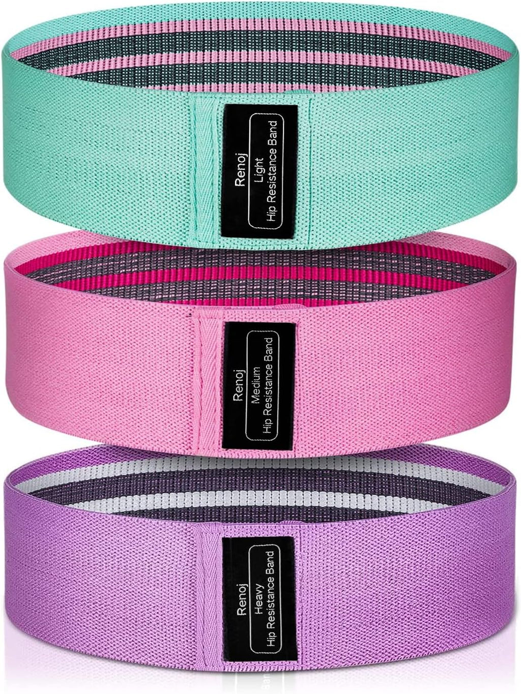 Skiennix Resistance Bands Set - 8-Piece Workout Bundle with 5 Latex & 3 Fabric Booty Bands