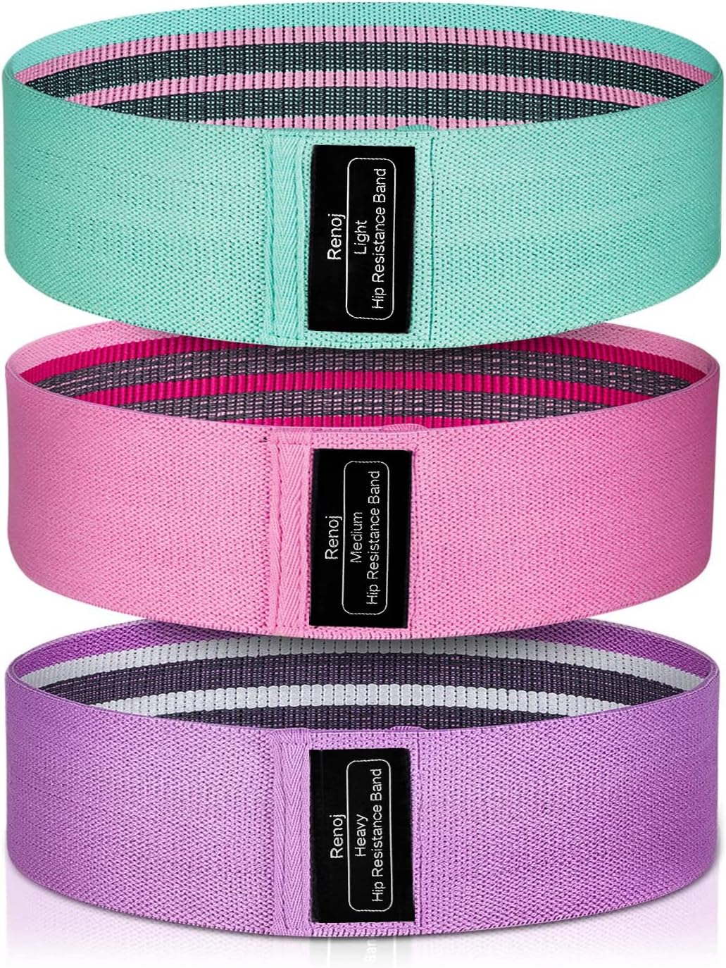 Skiennix Resistance Bands Set - 8-Piece Workout Bundle with 5 Latex & 3 Fabric Booty Bands