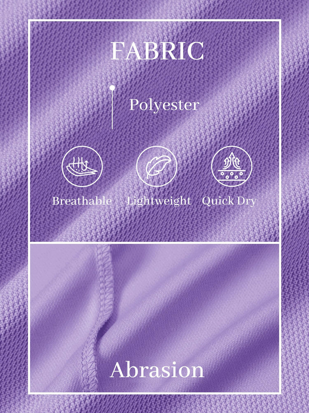 TACVASEN Mens Golf Shirt Dry Fit Mens Polo Shirts Short Sleeve Performance Golf Polos for Men with Collar Work Shirts Light Purple, 2XL