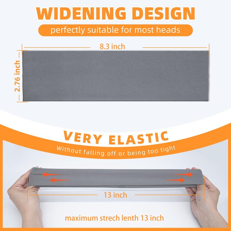 Headbands for Women 14PCS, Non Slip Sports Headband Elastic Soft Running Fashion Headband Absorb Sweat Headbands for Adults Men Women for Working Out, Travel
