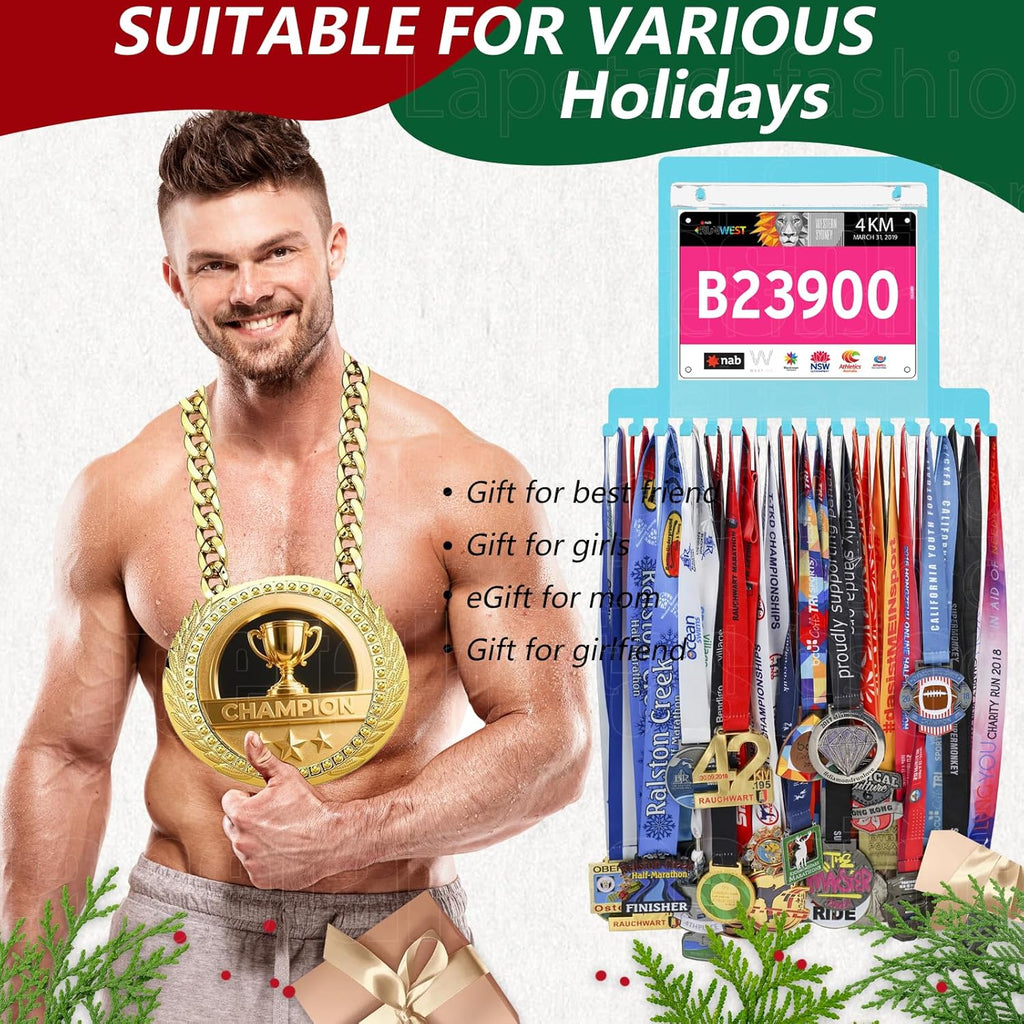 Skiennix Race Medal Holder - Stylish Wall Hanger for Marathon Medals | Perfect Gift for Runners