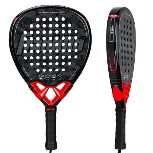 Franklin Sports Padel Racket - Glide - Fiberglass Diamond Shape Padel Racket with Foam Core - 365g Pop Tennis Paddle - Premium Performance - Blue/Yellow