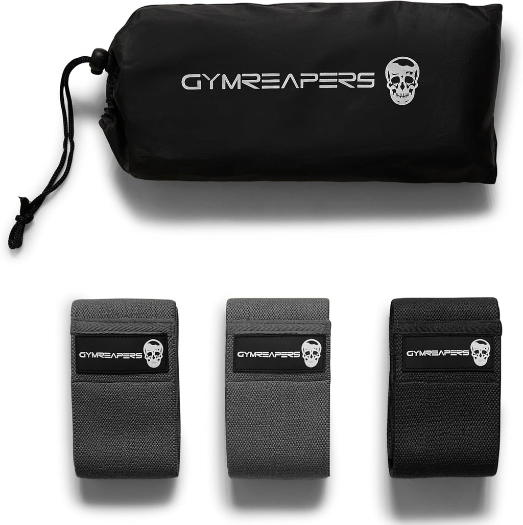 Skiennix Hip Bands for Booty Workouts - Non-Slip Fabric Set with 3 Resistance Levels for Men & Women