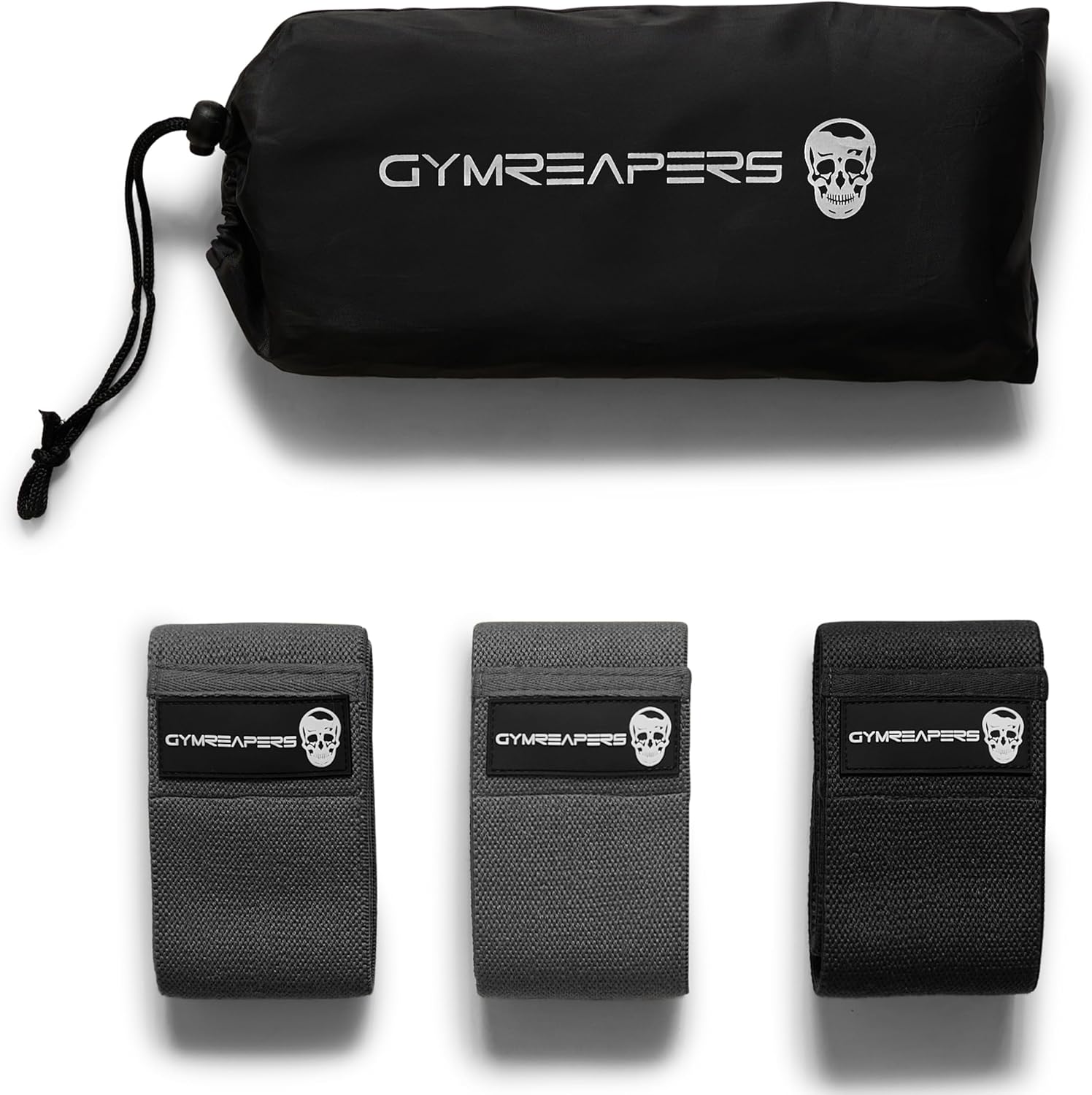 Skiennix Hip Bands for Booty Workouts - Non-Slip Fabric Set with 3 Resistance Levels for Men & Women