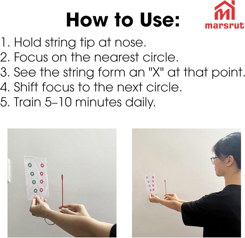Vision Training Tool - Eye Exercise Device for Focus & Convergence Therapy | Complete Set