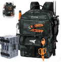 KastKing BaitSpace 50L Fishing Tackle Backpack - Removable Bait Binder & 2 Rod Holders