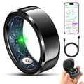 RIFESI Smart Ring for Women Men, Fashion Minimalist Fitness Ring & Sleep Tracker Ring with Heart Rate, Blood Pressure,5ATM Waterproof Health Ring,Gifts for Women Men Gift,No Subscription (11,Black)