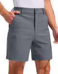 Pudolla Men's Casual Golf Shorts - Stretch Quick-Dry Dress Shorts with 4 Pockets | 7/9 Inch