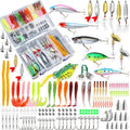 Skiennix 327PCS Fishing Lures Kit - Complete Tackle Box with Crankbaits, Worms & Hooks for Bass & Trout Fishing