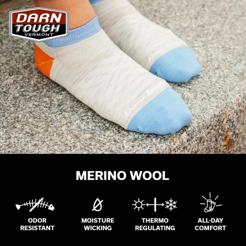 Darn Tough Women's Run No Show Tab Ultra-Lightweight Sock (Style 1043) - Zenith, Large