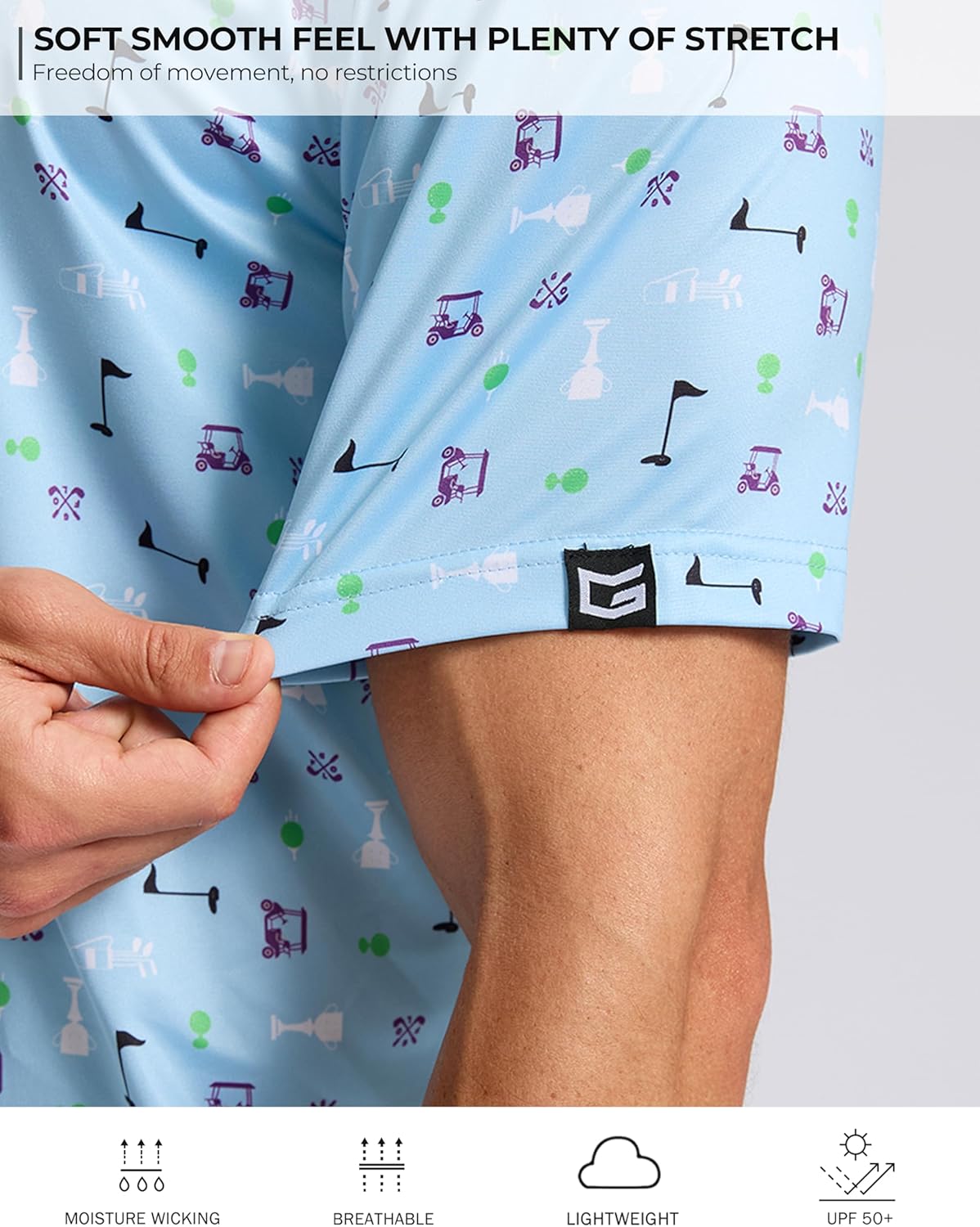Skiennix Men's Golf Shirt - Short Sleeve Dry Fit Polo with Moisture-Wicking Fabric | Lightweight Casual Design