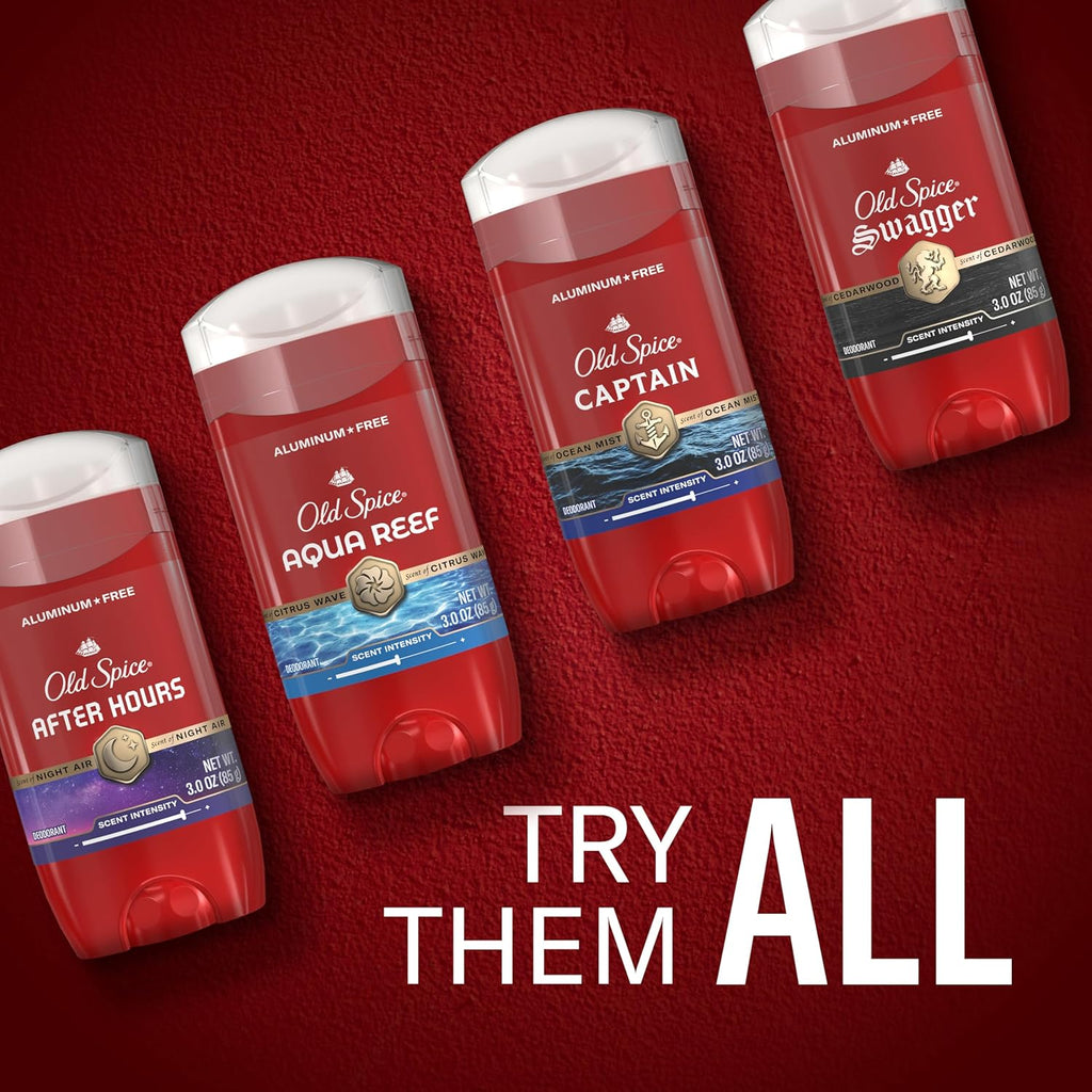 Old Spice Aluminum-Free Deodorant - 24/7 Odor Protection & Lasting Freshness | Swagger Lime & Cedarwood, 3.8 oz (Pack of 3)