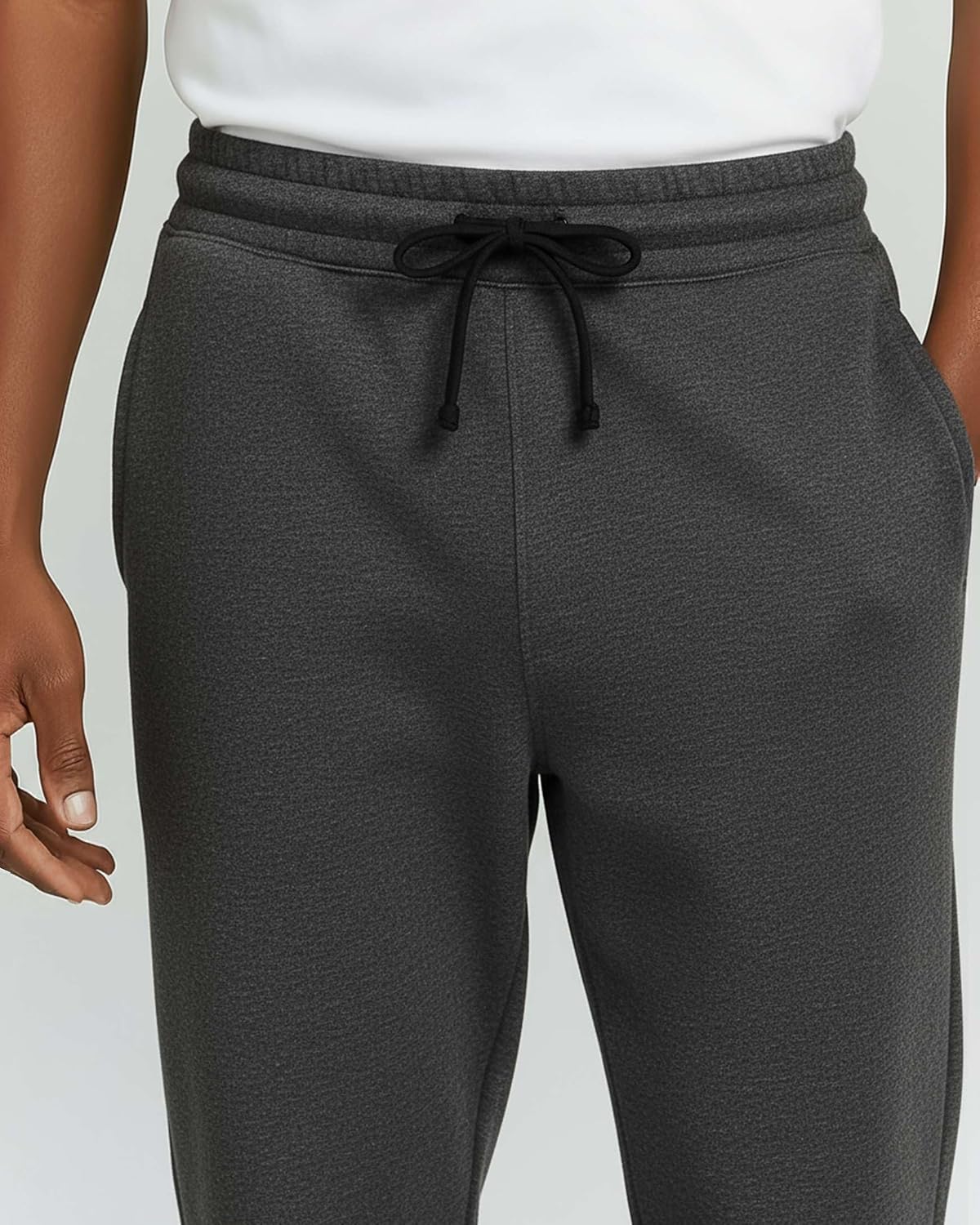 Real Essentials Men's Cotton Fleece Jogger Sweatpants - Comfortable Athletic Pants with Pockets | Big & Tall Sizes Available