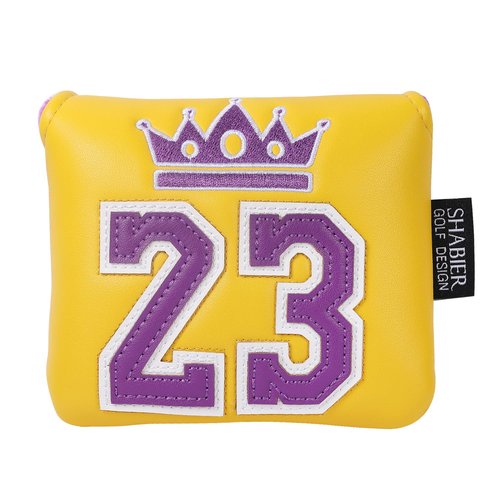 SHABIER Golf Large Mallet Headcover with Number Design for Golf Putter (Yellow with NO.23)