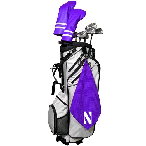 Team Golf NCAA Northwestern Wildcats Microfiber Golf Towel, 15x15 (Multicolor)