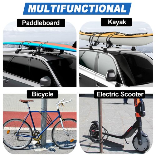 Febabilo Long Cable Lock, Extra Long Straight Bike Lock (5ft to 25ft) with Resettable Combination, Kayak Locks, Unique Thin end Cable Locks Suitable Kayak, Scooter, Paddle Boards, Canoe, Jet Ski