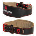 Lift Tech Fitness 4'' Padded Weight Lifting Belt - Leather Workout Belt for Men & Women - Gym Belt for Powerlifting, Deadlift, Strength training - 4'' Padded Belt for Weightlifting - Black, XL