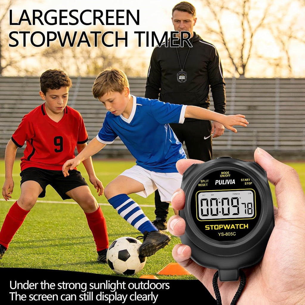 Skiennix Stopwatch Timer - Digital Countdown Timer with Alarm Button & Sound - Black