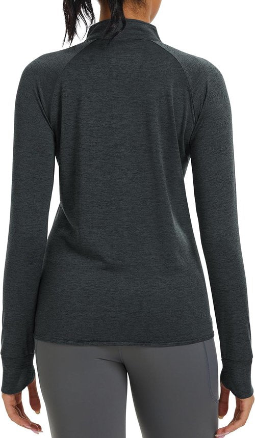 MAGCOMSEN Women's UPF 50+ Athletic Jacket - Lightweight Full Zip Workout Shirt for Hiking & Running