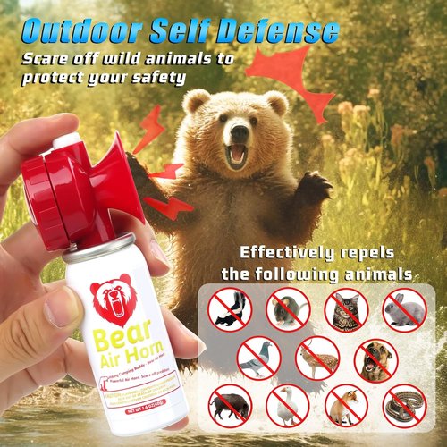 Bear Horn 1.4oz Mini Air Horn - 123dB Loud Sound for Self Defense | Audible Up to 1/2 Mile