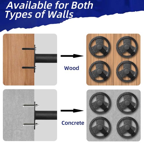 Wall Mounted Weight Plate Rack: Wall Mounted Weight Rack Storage for 2" Olympic Weight Plate - Wall Mounted Weight Plate Holder for Gym Home 4PCS