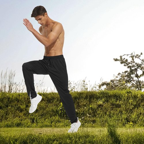 HODOSPORTS Extra Tall Men's Sweatpants - Zipper Pocket Joggers for Workout | Available in 32"-40" Inseam