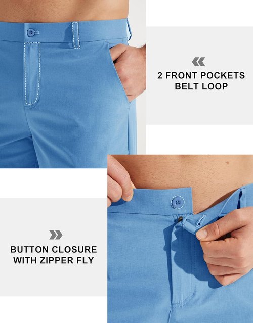 Libin Men's Golf Pants - Quick Dry Lightweight Stretch Trousers | Comfy Casual Work Pants (30"/32"/34")