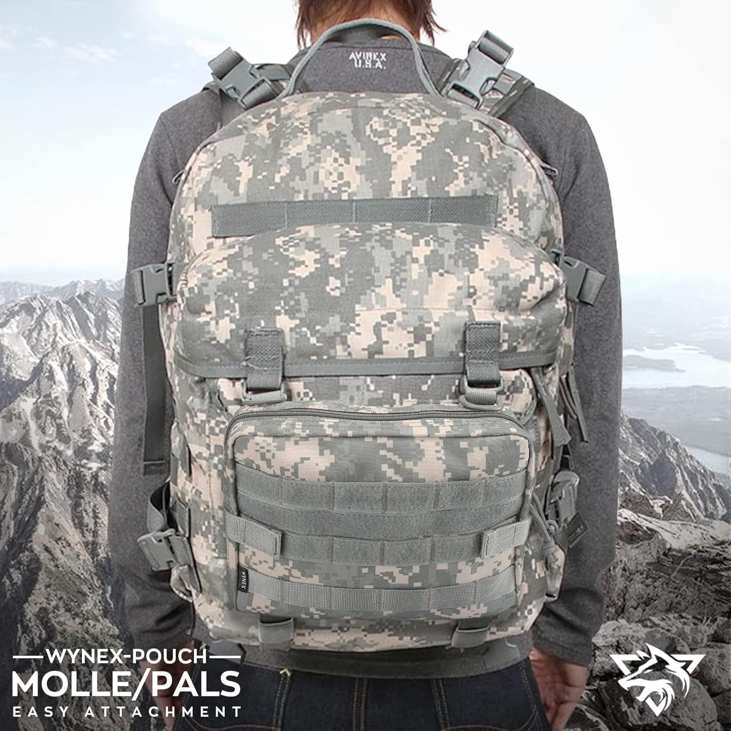 WYNEX Tactical Admin Molle Pouch - Durable 1000D Nylon Medical EDC Utility Bag for Hiking & EMT Use