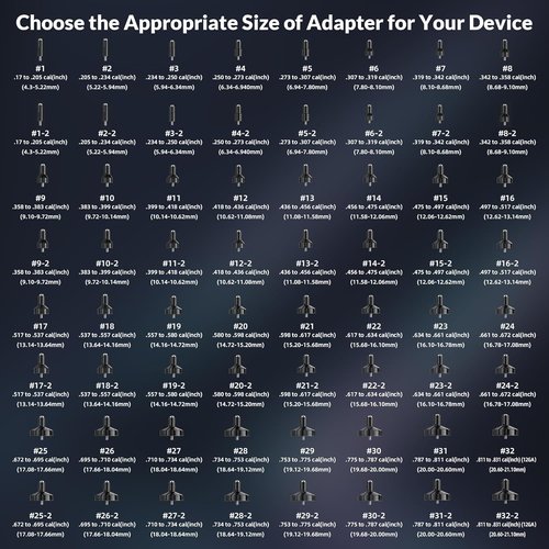Bore Sight Laser, Professional USB Rechargeable Laser Bore Sight Kit with 64 Adapters, Fit 0.17 to 12GA Calibers, Multiple Caliber Laser Bore Sighter Powerful Support for All Gun