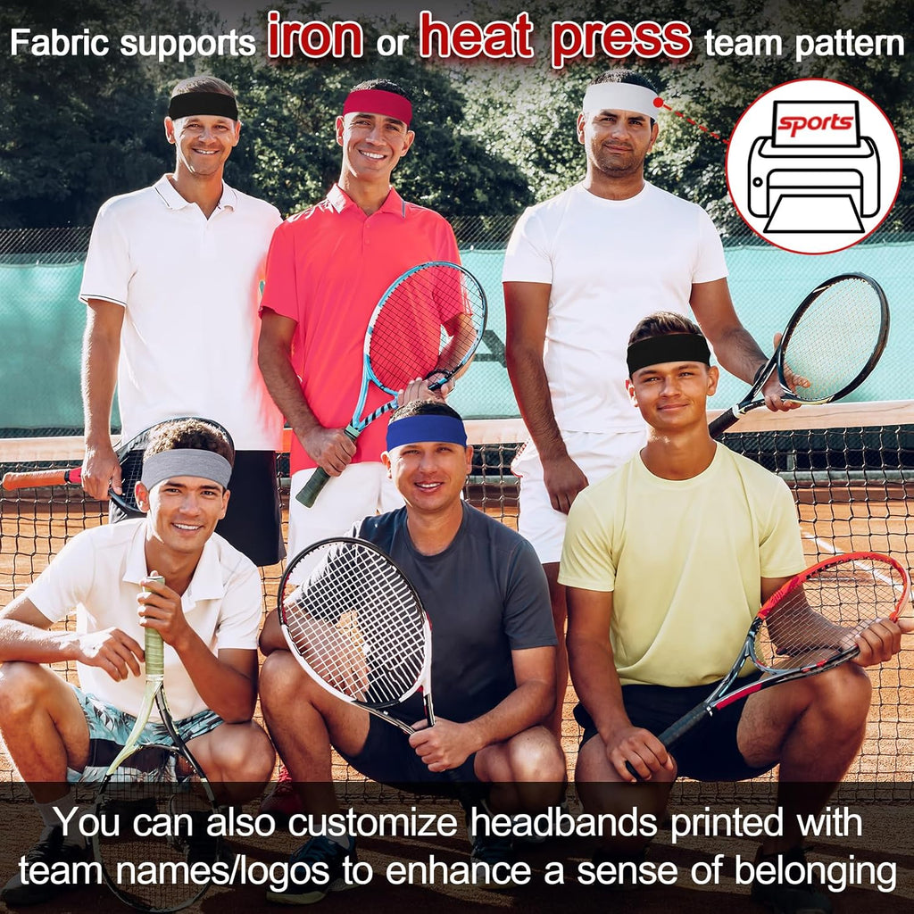 Skiennix 10 PCS Headbands - Non-Slip Cotton for Sports & Outdoor Activities | Perfect for Running, Yoga, Gym