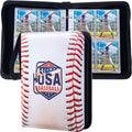 Baseball Card Binder - 4 Pocket Sports Card Album with 50 Removable Sleeves | Holds 400 Standard Size Cards