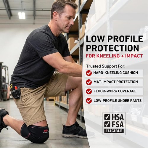 McDavid Knee Pad - Thick Gel Insert for Impact Absorption | Compression Sleeve for Sports - Left/Right Knee