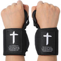 Cross Faith 25 Inch Wrist Wraps for Weightlifting — Adjustable Thumb Loop Straps for Men & Women